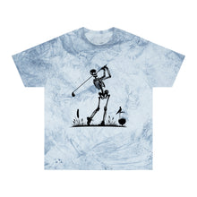 Load image into Gallery viewer, Skeleton Golf Unisex Color Blast T-Shirt Graphic Tee Halloween Spooky
