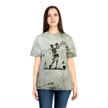 Load image into Gallery viewer, Skeleton Golf Unisex Color Blast T-Shirt Graphic Tee Halloween Spooky
