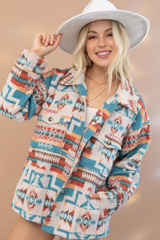 CAROLINA Aztec Western Shacket