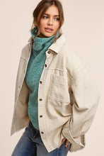 Load image into Gallery viewer, DAISY Corduroy Distressed Jacket Shacket
