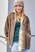 Load image into Gallery viewer, DAISY Corduroy Distressed Jacket Shacket
