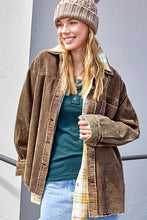 Load image into Gallery viewer, DAISY Corduroy Distressed Jacket Shacket
