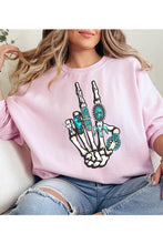 Load image into Gallery viewer, BARSTOW Skeleton Concho Rings Graphic Fleece Sweatshirts
