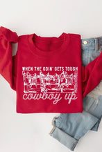 Load image into Gallery viewer, COWBOY UP Graphic Fleece Sweatshirt
