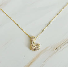 Load image into Gallery viewer, Crystal Bubble Initial Necklace
