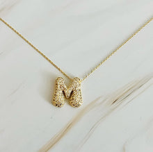 Load image into Gallery viewer, Crystal Bubble Initial Necklace
