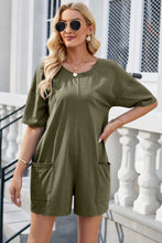 Load image into Gallery viewer, Lovelet Backless Round Neck Half Sleeve Romper
