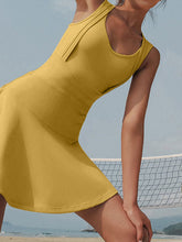 Load image into Gallery viewer, AVA V-Neck Wide Strap Active Dress with Unitard Liner
