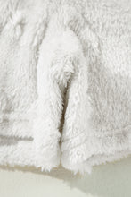 Load image into Gallery viewer, Light Grey Textured Leopard Fleece Loose Two Piece Lounge Set
