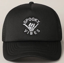 Load image into Gallery viewer, Spooky Vibes Embroidered Mesh Back Trucker Hat Cap
