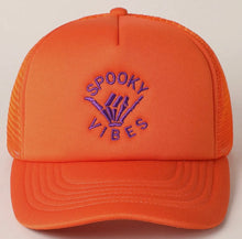 Load image into Gallery viewer, Spooky Vibes Embroidered Mesh Back Trucker Hat Cap
