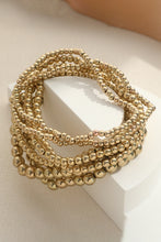 Load image into Gallery viewer, Gold 7pcs/Set Minimalist Plated Beaded Luxury Bracelet Set
