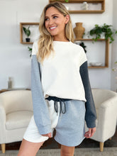 Load image into Gallery viewer, Double Take Full Size Contrast Drop Shoulder Top and Shorts Set
