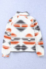 Load image into Gallery viewer, Gray Western Aztec Snap Buttoned Fleece Jacket
