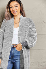 Load image into Gallery viewer, MEMPHIS Heathered Open Front Longline Cardigan
