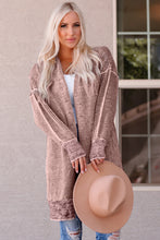 Load image into Gallery viewer, MEMPHIS Heathered Open Front Longline Cardigan
