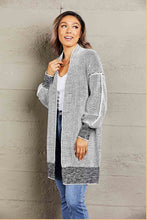 Load image into Gallery viewer, MEMPHIS Heathered Open Front Longline Cardigan
