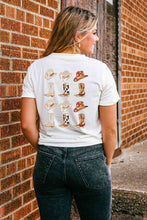 Load image into Gallery viewer, LETS GO GIRLS Round Neck Short Sleeve Cowboy Theme T-Shirt
