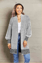 Load image into Gallery viewer, MEMPHIS Heathered Open Front Longline Cardigan
