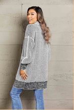 Load image into Gallery viewer, MEMPHIS Heathered Open Front Longline Cardigan
