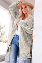 Load image into Gallery viewer, MEMPHIS Heathered Open Front Longline Cardigan
