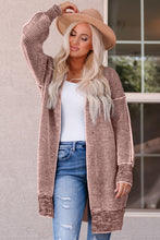 Load image into Gallery viewer, MEMPHIS Heathered Open Front Longline Cardigan
