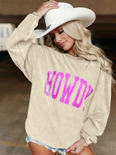 Load image into Gallery viewer, HOWDY Graphic Round Neck Sweatshirt
