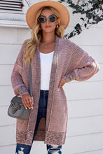 Load image into Gallery viewer, MEMPHIS Heathered Open Front Longline Cardigan
