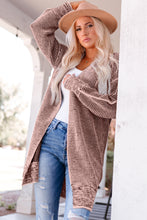 Load image into Gallery viewer, MEMPHIS Heathered Open Front Longline Cardigan
