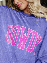 Load image into Gallery viewer, HOWDY Graphic Round Neck Sweatshirt
